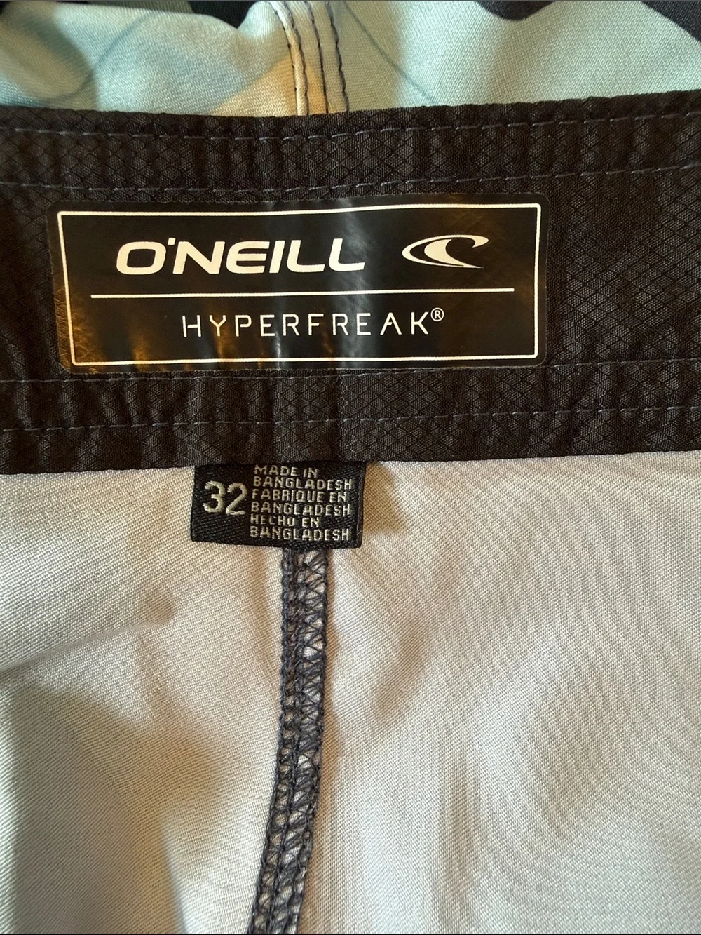 O'Neill Navy, Orange & Light Gray Striped Men's Boardshorts